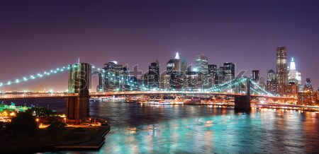 New York City Manhattan panoramă 11 septembrie vedere pod Imagine de stoc © rabbit75_sto