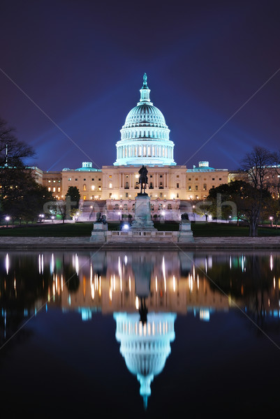 Stok fotoğraf: Washington · DC · tepe · Bina · gece · ışık