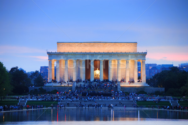 Washington DC pôr do sol lago reflexões água arquitetura Foto stock © rabbit75_sto