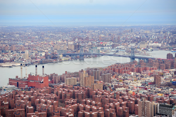 Brooklyn skyline Arial view from New York City Manhattan Stock photo © rabbit75_sto