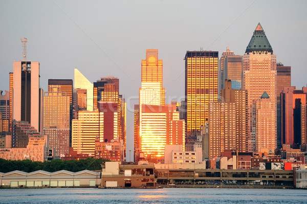 New York City Manhattan at sunset over Hudson River Stock photo © rabbit75_sto