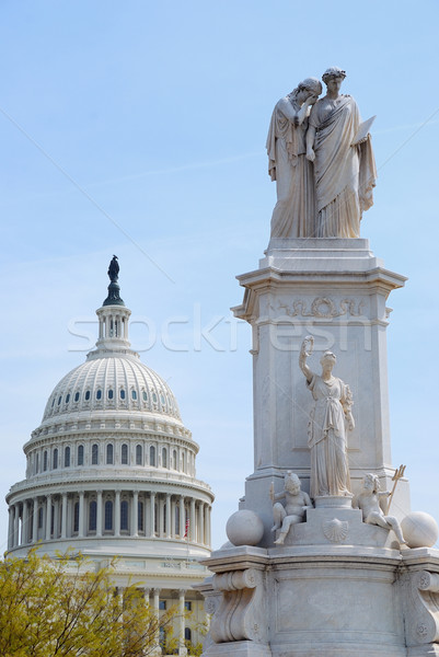 Washington DC szobor béke domb épület kupola Stock fotó © rabbit75_sto