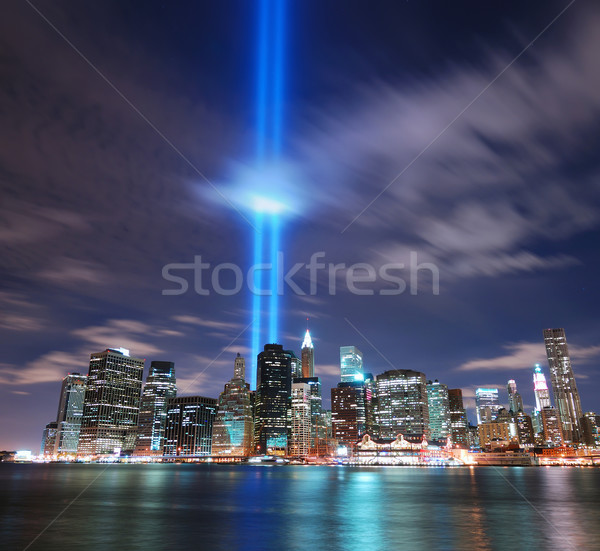 Foto stock: Nueva · York · Manhattan · horizonte · 11 · de · septiembre · panorama · vista