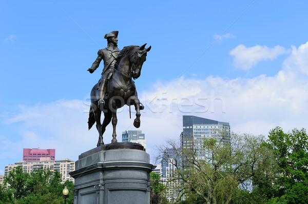 Washington Statue Boston Park berühmt Wahrzeichen Stock foto © rabbit75_sto