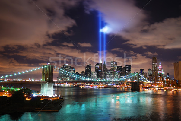 Foto d'archivio: 11 · settembre · New · York · City · Manhattan · panorama · view · ponte