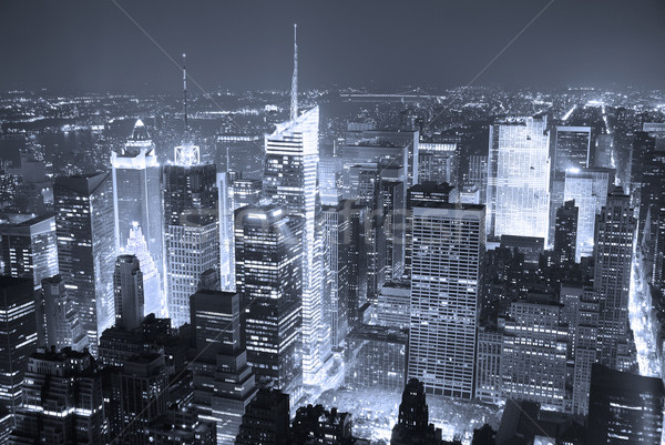 Stock foto: New · York · City · manhattan · Times · Square · Skyline · Luftbild · Panorama