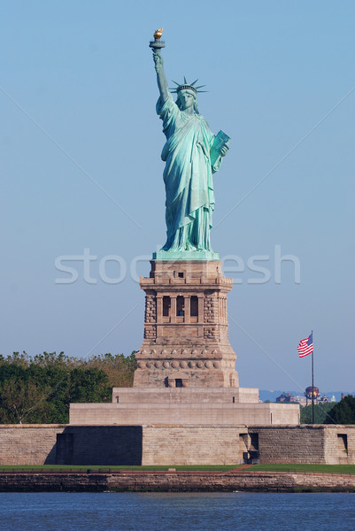 статуя свободы Нью-Йорк Manhattan здании город Сток-фото © rabbit75_sto