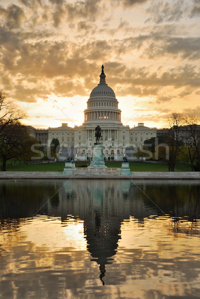 Washington DC Hill budynku rano kolorowy Chmura Zdjęcia stock © rabbit75_sto