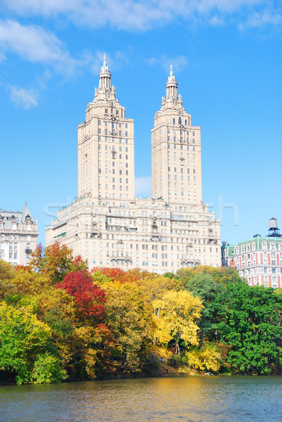 Nowy Jork Manhattan Central Park panorama jesienią jezioro Zdjęcia stock © rabbit75_sto