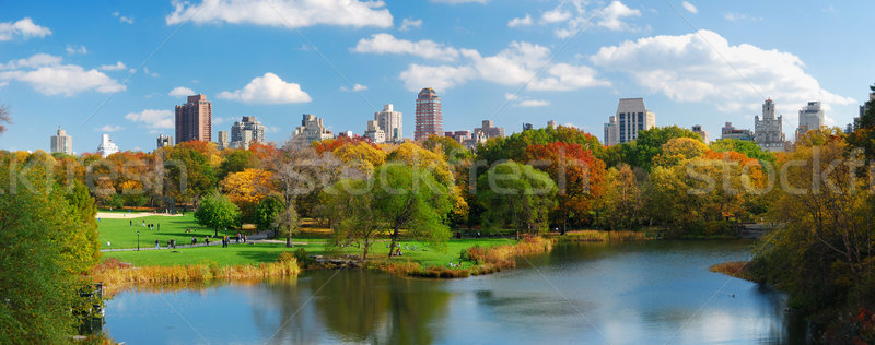 紐約市 曼哈頓 中央公園） 全景 視圖 秋天 商業照片 © rabbit75_sto