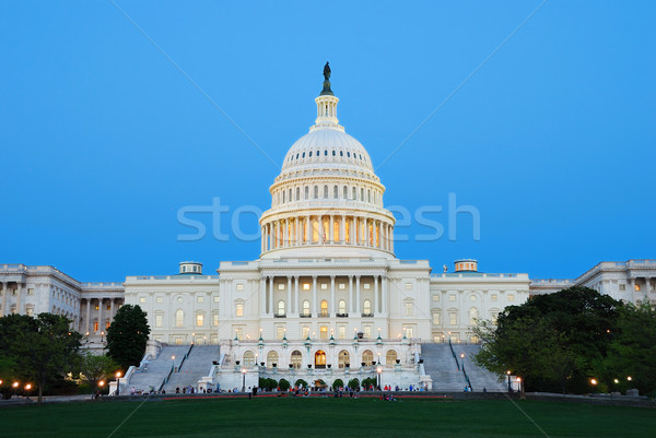 Washington DC colina edifício crepúsculo luz azul céu Foto stock © rabbit75_sto