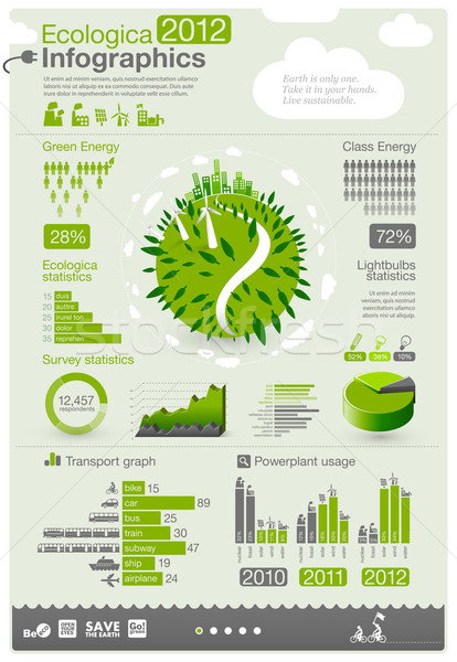 Stockfoto: Ecologie · info · graphics · charts · symbolen · communie