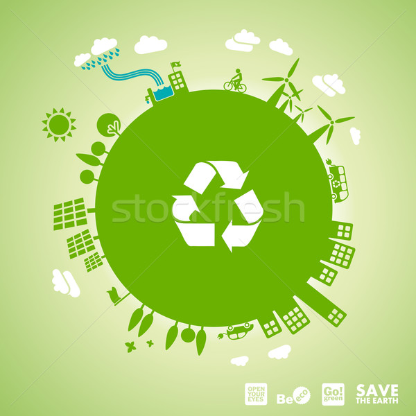 Stock photo: green earth - sustainable development concept