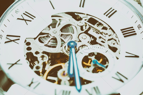 Automat bărbaţi ceas vizibil mecanism afaceri Imagine de stoc © radub85