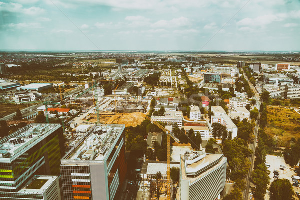 Aerial View Of Bucharest City Skyline Stock photo © radub85