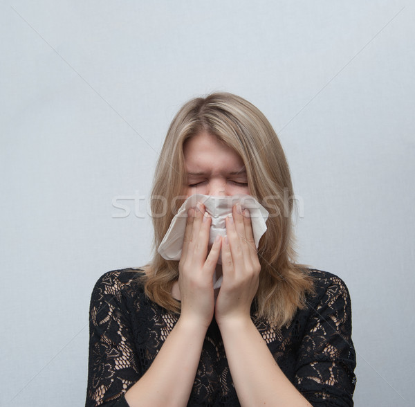 Krank Frau medizinischen Haar Schönheit Medizin Stock foto © raduga21