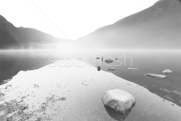 Berg See Zwielicht szenische Park Irland Stock foto © rafalstachura