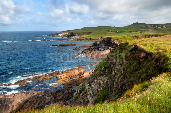 Scenic view over cliffs on County Antrim coast Stock photo © rafalstachura