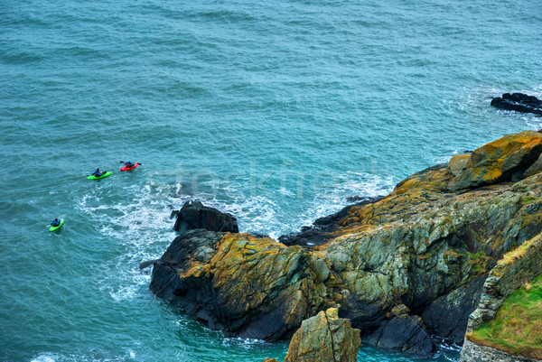 Three Men Kayaking Stock photo © rafalstachura
