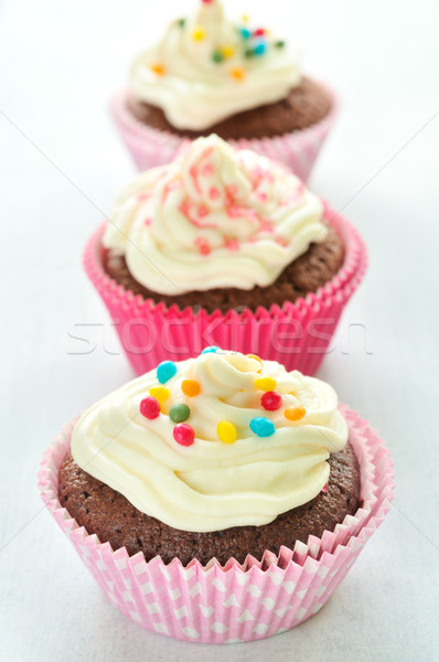 Colourful Chocolate Cupcakes Stock photo © rafalstachura