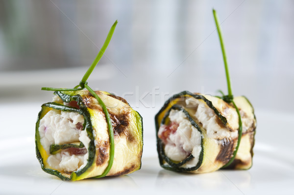 [[stock_photo]]: Courgettes · apéritif · deux · bourré · fromages