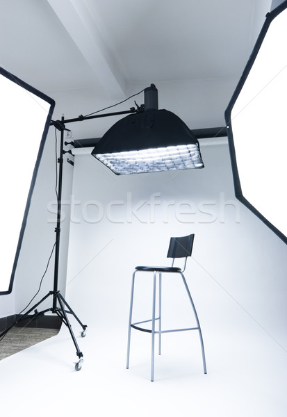 Foto studio verlichtingsapparatuur licht kamer stoel Stockfoto © rafalstachura