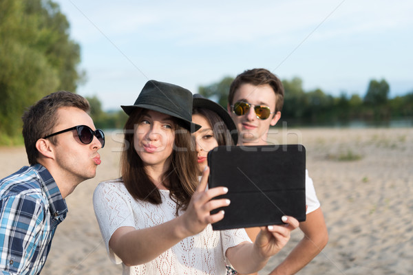 Group Of Young Adult Friends Taking Selfie Stock photo © rafalstachura