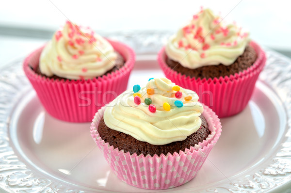 Colourful Chocolate Cupcakes Stock photo © rafalstachura