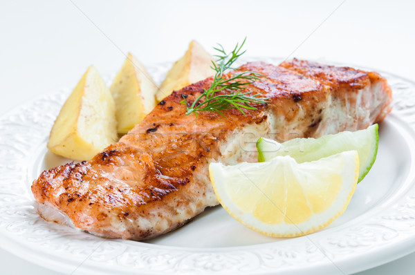 Salmon with Potatoes and Dill Stock photo © rafalstachura