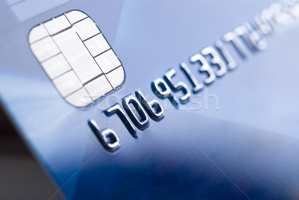 Cartão de crédito detalhes lasca números raso Foto stock © rafalstachura