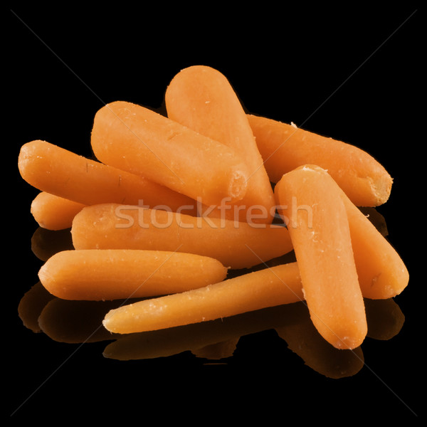 мини морковь черный свежие изолированный отражение Сток-фото © ralanscott