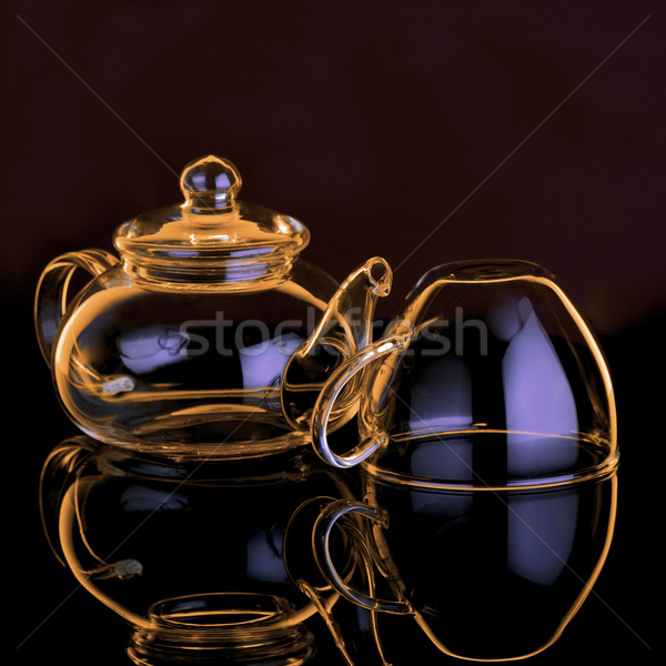 ждет воды стекла чайник Кубок пусто Сток-фото © ralanscott