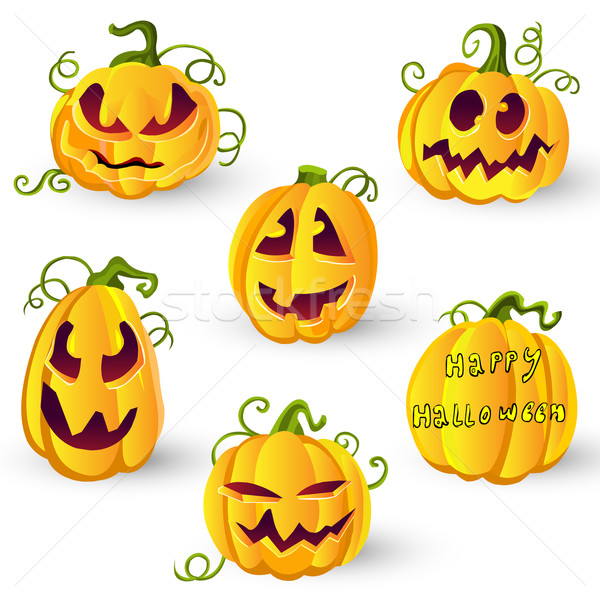 Vector Halloween Pumpkins Stock photo © RamonaKaulitzki