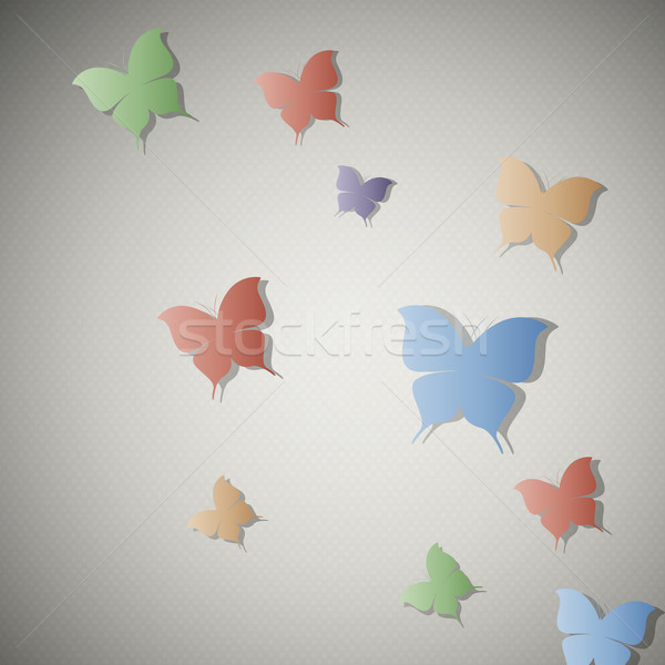 Foto stock: Vetor · borboleta · abstrato · borboletas · textura · luz