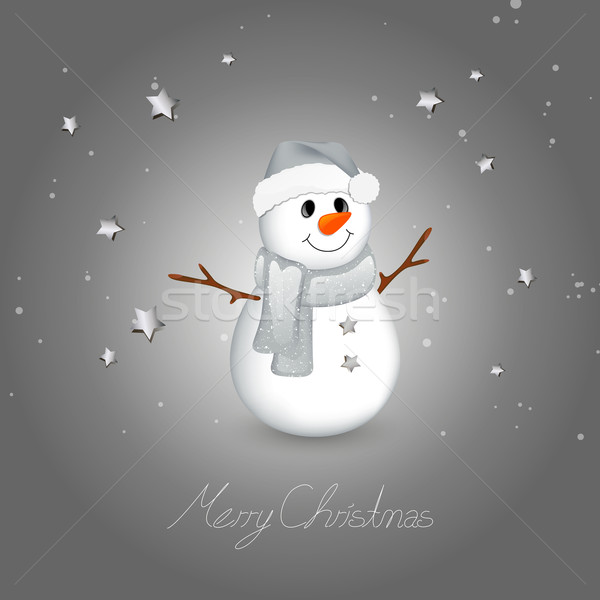 Christmas cute sneeuwpop winter hoed lint Stockfoto © RamonaKaulitzki