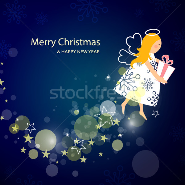 Vector christmas abstract meisje baby kinderen Stockfoto © RamonaKaulitzki