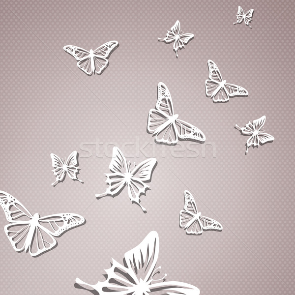 Foto d'archivio: Vettore · abstract · farfalle · primavera · farfalla · luce