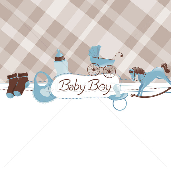 Vecteur bébé douche enfant fond mère [[stock_photo]] © RamonaKaulitzki