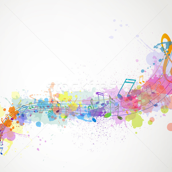 Vektor zene absztrakt hangjegyek terv művészet Stock fotó © RamonaKaulitzki