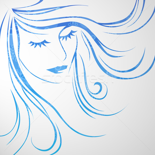 Abstract Vector Woman Portrait Stock photo © RamonaKaulitzki