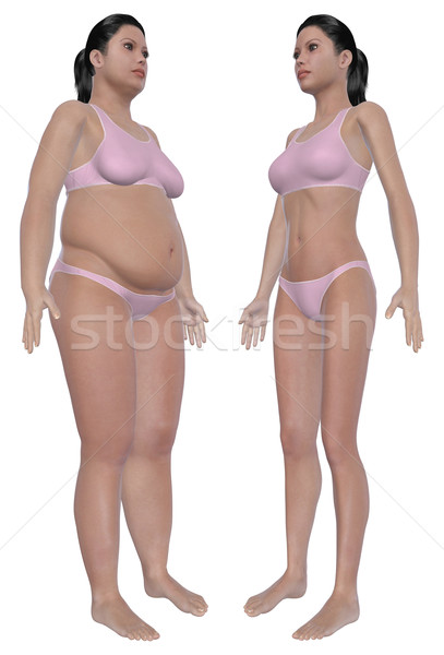 Weight Loss Before And After Angled Front View Stock photo © RandallReedPhoto