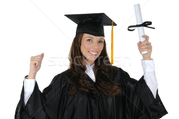 Femenino posgrado mujer atractiva negro CAP Foto stock © RandallReedPhoto