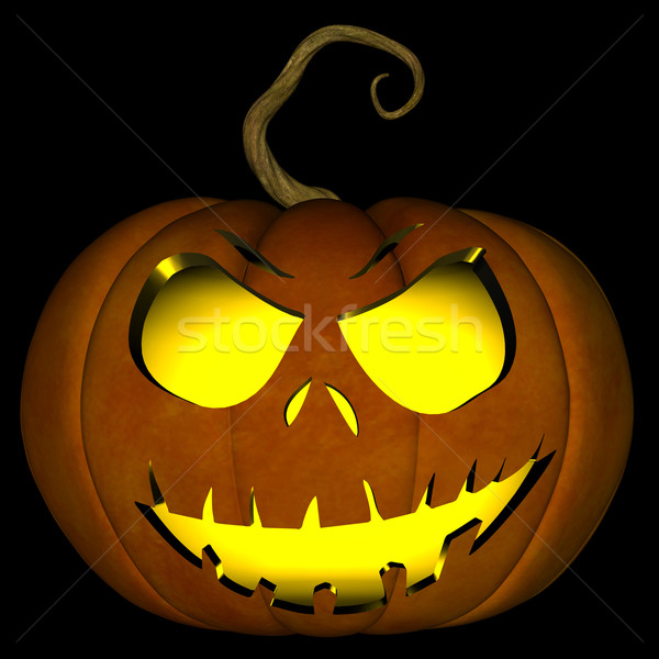 Stock fotó: Halloween · lámpás · illusztráció · ijesztő · izolált · fekete