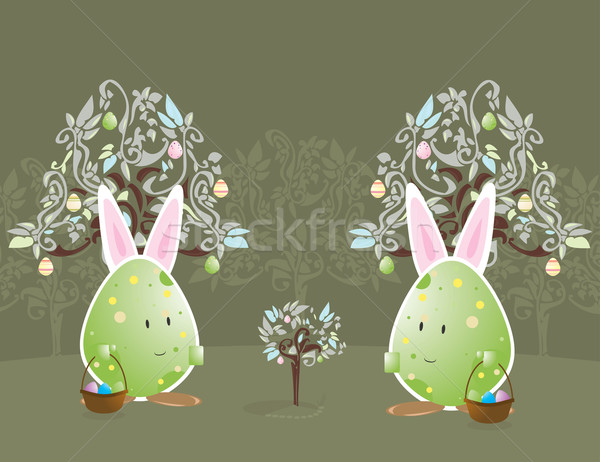 Easter egg bunny oren weinig ei Stockfoto © randomway