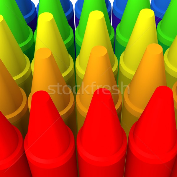 Multicolor crayon image 3 - 3d computer generated Stock photo © randomway