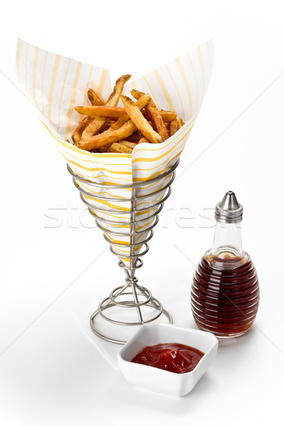 Mout azijn ketchup voedsel aardappel Stockfoto © raptorcaptor