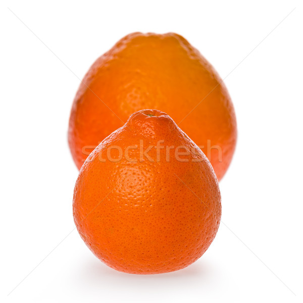 Narancsok kettő egész fehér étel egészséges Stock fotó © raptorcaptor