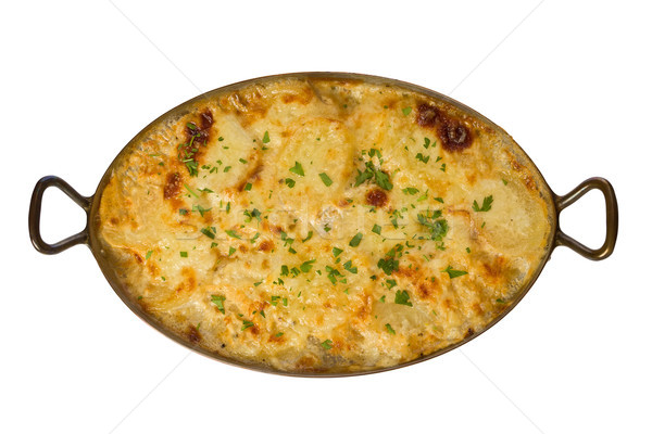 Сток-фото: картофель · петрушка · белый · сыра · блюдо