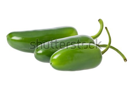 Jalapeno pimentas três inteiro verde branco Foto stock © raptorcaptor