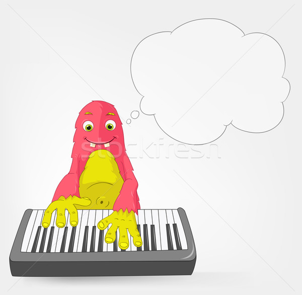 Funny Monster. Pianist. Stock photo © RAStudio